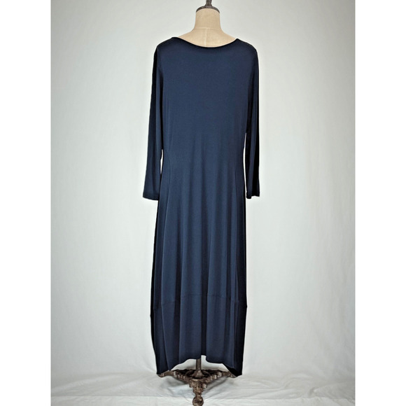 COMFY USA Navy Blue Long Sleeve Dress BEAUTIFUL ON!!! XL Modal #0091 - Picture 3 of 5